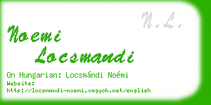 noemi locsmandi business card