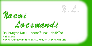 noemi locsmandi business card